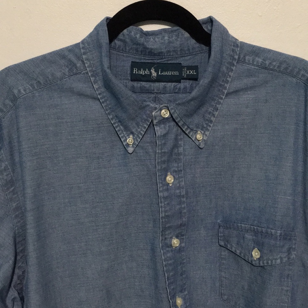 Ralph Lauren Long Sleeve Soft Jean Shirt, XXL